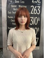 ヘアーサロン 6(hair salon)&nbsp;レッドブラウン外ハネミディ
