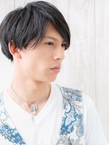 モッズヘア メン 上尾東口店(mod's hair men)&nbsp;伸ばしかけアッシュブラックシースルーラウンドマッシュa上尾