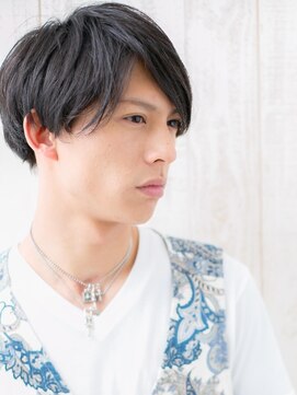 モッズヘア メン 上尾東口店(mod's hair men) 伸ばしかけアッシュブラックシースルーラウンドマッシュa上尾
