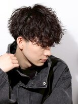 ルーシー 名古屋栄(LUCEY) センターパートニュアンスパーマフェザーパーマ波巻きパーマ