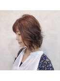 くせ毛を生かした ウルフスタイル