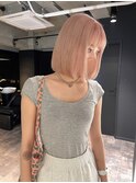 my20_ボブ×ピンクミルクティーベージュ/ハイトーン/Wカラー