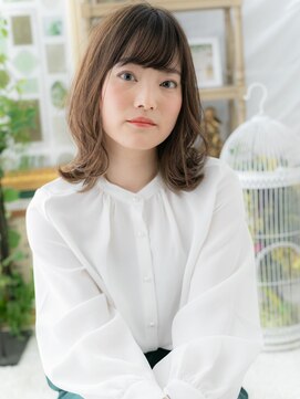 カバーヘア ブリス 志木南口駅前店(COVER HAIR bliss) くせ毛風外ハネカール斜めバングくびれヘアa志木20代30代40代