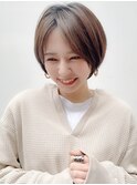 【銀座◇成田】丸みショートショコラアッシュヘルシースタイル