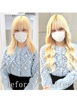 ARビューティー ギンザ(AR Beauty Ginza)&nbsp;ホワイトブロンド#シールエクステ#韓国#ふんわりカール#銀座