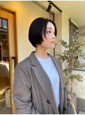 ショート/顔まわりレイヤー/地毛風カラー
