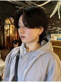 【石山】センターパートウルフメンズカット