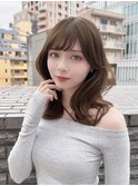 20代30代40代大人かわいい韓国ミディアム 2wayバング 前髪カット