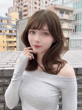 ユーフォリア エヌ 池袋サンシャイン通り店(Euphoria +n) 20代30代40代大人かわいい韓国ミディアム 2wayバング 前髪カット