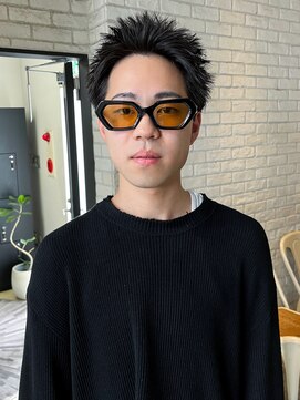 アルバム 渋谷パルコ(ALBUM) 束感短髪ツーブロックアッシュブラックオーガニックカラー_9786