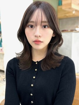 ミラリー トウキョウ(Mirareee Tokyo) 20代30代40代◎前髪パーマグレーベージュレイヤーロング黒髪