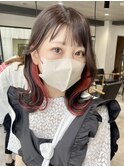 インナーカラーケアブリーチイヤリングカラーハイライトレイヤー