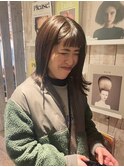 ぱっつん肩ラインボブ