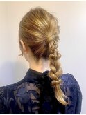 【Lilly渋谷】#ヘアセット#ヘアアレンジ#編み込み#シニヨン