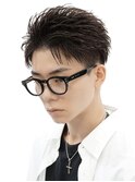 リバースショートビジネスヘアツーブロック就活フェザーショート