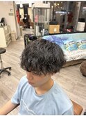 刈り上げマッシュと波打ちパーマ