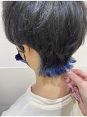 裾カラー★ブルー