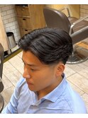 ラフカール　ニュアンスパーマ　フェード　海外風　メンズパーマ