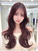 レイヤーカット ウェーブ巻き 韓国 『MAEUL luna 桔川』