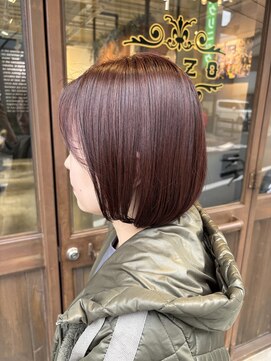 ラソ バルコ(LAZO barco) ほんのりピンク、春を感じるナチュラルボブ