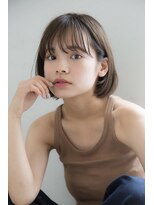切りっぱなしシースルーボブ 似合わせ顔周りカット顔まわり