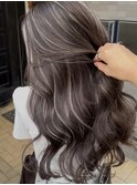 F03ハイライトバレイヤージュダブルカラーケアブリーチアッシュ