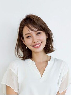 e.m.a プレミアムビューティーサロン 栄駅店(e.m.a PREMIUM BEAUTY SALON) レイヤーカット/イメチェン/外ハネボブ/美髪/ワイドバング/髪型