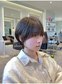 ショート／似合わせカット／オリーブ