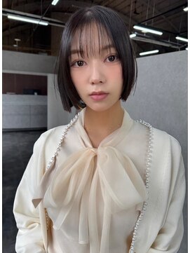 オズ 郡山桑野店(OZ) ミニウルフチェリーブラウンホワイトグレージュフェザーパーマ