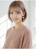 ☆ショートボブレイヤーショートシア―ベージュ前髪あり☆