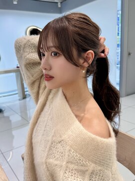 エジョン 三鷹店(Aejon) シースルー前髪/韓国レイヤー/ブラウンカラー/ヘーゼルブラウン