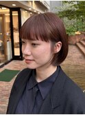 こっくりブラウン×ミニボブ