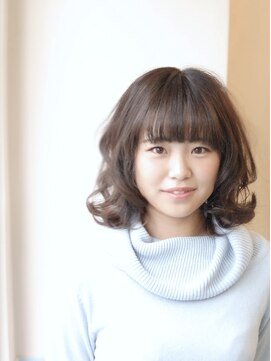 バグ 恵比寿(Bug) 外ハネカール×暗髪×ふわミディ