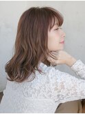 グレージュカラーで透明感をプラス☆