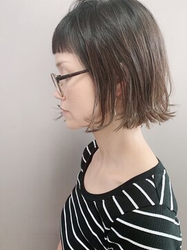 ピエドプールポッシュ(PiED DE POULE POCHE) ＊ 切りっぱなし Bob ＊   × グレージュグラデーションカラー