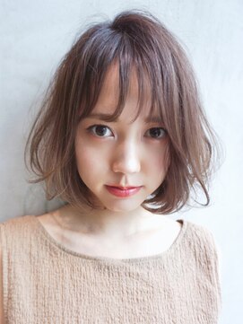 アルバム 銀座(ALBUM GINZA) 大人ボブ_セシルカットココアブラウンフリンジウェーブ_7746