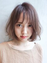 アルバム 銀座(ALBUM GINZA) 大人ボブ_セシルカットココアブラウンフリンジウェーブ_7746