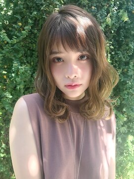 クーエフー(coo et fuu) 20代30代大人可愛い前髪短めブランジュミディアム小顔ベージュ