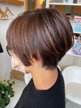 エス ハート オブ ヘアー 名東店(Heart of HAIR) 【ES 川原】 Spring Style #16 ウルフショート３Dハイライト