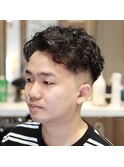 <理容室><バーバー>ツーブロックパーマバーバーカットFADE