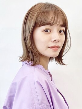 ガーデン オオタカノモリ(garden otakanomori) 20代30代40代大人外ハネミディアム×ツヤ髪スタイル×前髪ありa