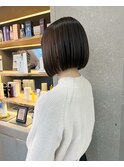 あご下3センチ切りっぱなしボブ