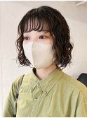 ボブパーマ_大人ガーリーチョコレートプリカール_ba411601