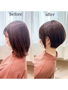 リュドール 栄(Rue D’or) ナチュラルスタイル耳掛けイメージチェンジさっぱりブラウン