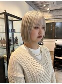 パツっと切りっぱなしボブ