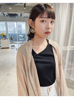 ルーク(LUKE) ワイドバングに外はねボブ