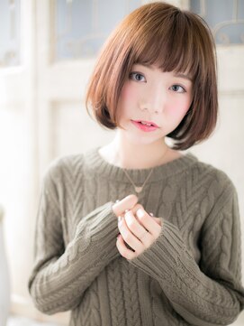 モッズ ヘア 福岡姪浜店(mod's hair) mod's姪浜ぱっつん前髪似合わせカットオンブレ切りっぱなしボブh