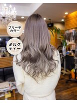 ヘアーメイク ダンス(hair make DANCE) 切れにくいブリーチで！ブリーチ2回以上！ミルクティー！