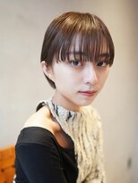 ニコ トウキョウ 渋谷(nico TOKYO)&nbsp;マッシュショートハンサムショートボブ顔まわりレイヤーオリーブ