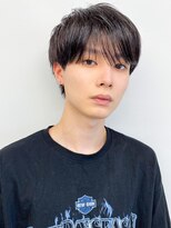 爽やかメンズ☆無造作ツーブロックマッシュナチュラル黒髪